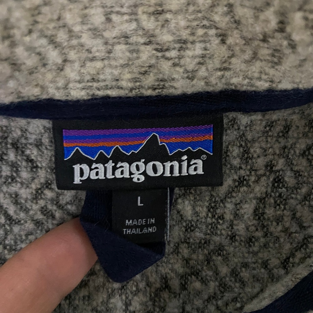 Patagonia Woolyester Fleece Pullover Womens Large Oatmeal Heather 26950 - Picture 3 of 14